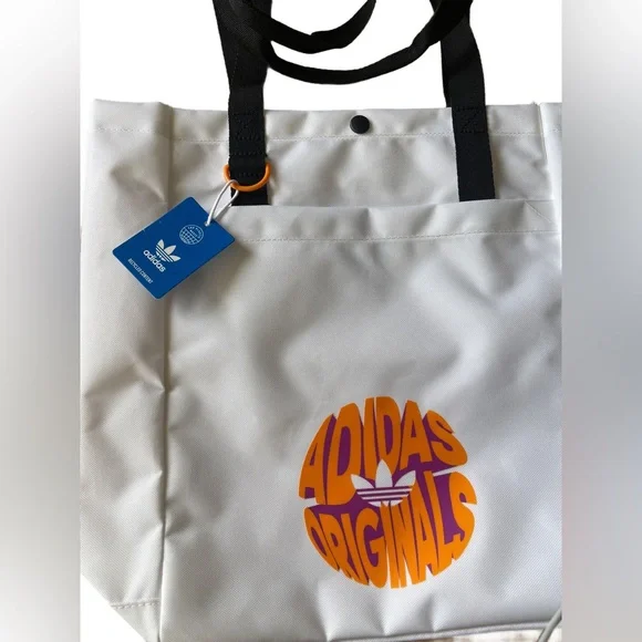 Adidas Originals White and Orange Tote Bag - Picture 11 of 13